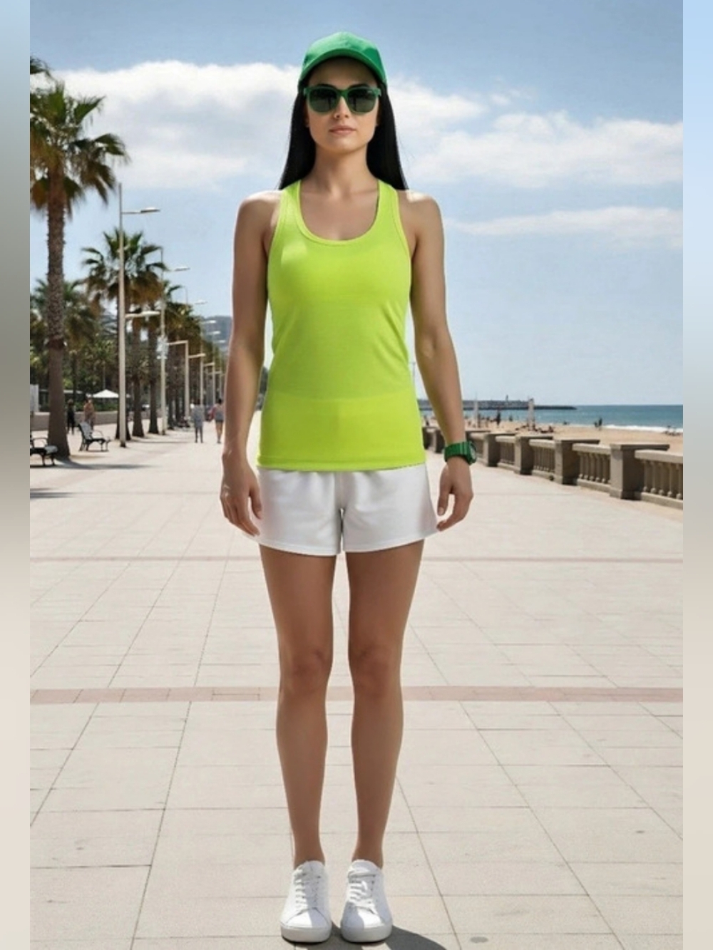 lululemon Size 6 Racerback Tank in Green Like New